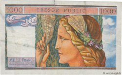 1000 Francs TRÉSOR PUBLIC FRANCE  1955 VF.35.01 VG