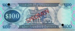 100 Dollars Spécimen GUYANA  1989 P.28s FDC