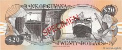 20 Dollars Spécimen GUYANA  1996 P.30as UNC