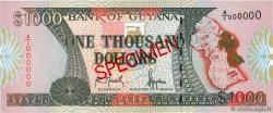 1000 Dollars Spécimen GUYANA  1996 P.33s ST