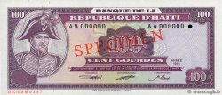 100 Gourdes Spécimen HAÏTI  1991 P.258s FDC