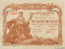 1 Piastre - 1 Piastre INDOCINA FRANCESE Saïgon 1909 P.034b SPL
