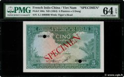 5 Piastres - 5 Dong Spécimen FRENCH INDOCHINA  1953 P.106s