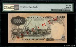 5000 Rupiah Spécimen INDONESIA  1975 P.114s SC+