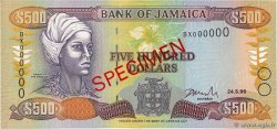 500 Dollars Spécimen GIAMAICA  1996 P.77bs AU