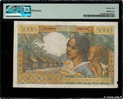 5000 Francs MADAGASCAR  1950 P.049a VF