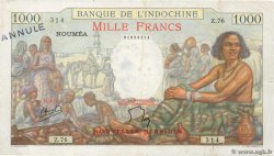 1000 Francs Annulé NUOVE EBRIDI  1941 P.15 q.BB