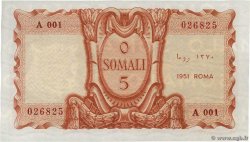5 Somali ITALIAN SOMALILAND  1951 P.16 UNC-