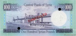 100 Pounds Spécimen SYRIA  1977 P.104as UNC-