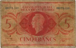 5 Francs FRENCH EQUATORIAL AFRICA Brazzaville 1944 P.10a G