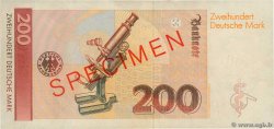 200 Deutsche Mark Spécimen GERMAN FEDERAL REPUBLIC  1989 P.42as VZ