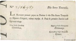 10 Livres Tournois typographié FRANCE  1720 Dor.21 VF+