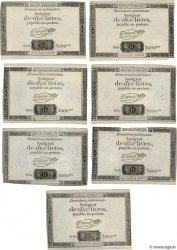 10 Livres filigrane royal Lot FRANCE  1792 Ass.36a SPL