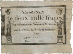 2000 Francs FRANCE  1795 Ass.51a TB+