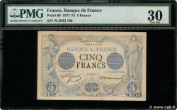 5 Francs NOIR FRANCE  1873 F.01.21 VF