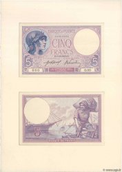 5 Francs FEMME CASQUÉE Épreuve FRANCE  1917 F.03.00Ec UNC-