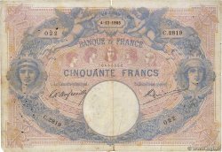 50 Francs BLEU ET ROSE FRANKREICH  1905 F.14.17 SGE