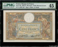 100 Francs LUC OLIVIER MERSON grands cartouches FRANKREICH  1927 F.24.06 VZ