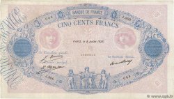 500 Francs BLEU ET ROSE FRANCE  1926 F.30.29 VF