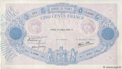 500 Francs BLEU ET ROSE modifié FRANKREICH  1939 F.31.26 SS