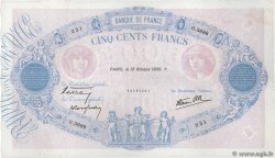 500 Francs BLEU ET ROSE modifié FRANCIA  1939 F.31.44 q.SPL
