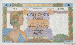 500 Francs LA PAIX FRANCE  1943 F.32.44 pr.SPL
