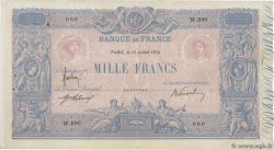 1000 Francs BLEU ET ROSE FRANKREICH  1914 F.36.28 SS
