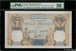 1000 Francs CÉRÈS ET MERCURE type modifié FRANKREICH  1938 F.38.32 VZ+