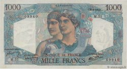 1000 Francs MINERVE ET HERCULE FRANCE  1945 F.41.05 AU-