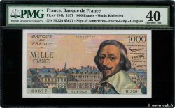 1000 Francs RICHELIEU FRANKREICH  1957 F.42.25 fVZ