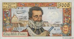 5000 Francs HENRI IV FRANCE  1957 F.49.02 TTB