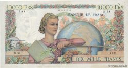 10000 Francs GÉNIE FRANÇAIS FRANCIA  1946 F.50.03 BC+