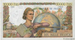 10000 Francs GÉNIE FRANÇAIS FRANKREICH  1955 F.50.76 VZ+