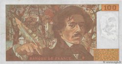 100 Francs DELACROIX imprimé en continu Fauté FRANCE  1993 F.69bis.08 VF