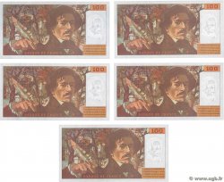 100 Francs DELACROIX 442-1 & 442-2 Consécutifs FRANKREICH  1994 F.69ter.01c ST
