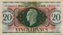 20 Francs GUADELOUPE  1944 P.28a MBC