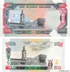 500 Shillings Lot KENIA  1990 P.30c et P.33 ST