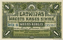 1 Rublis LATVIA  1919 P.02b UNC