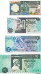 1/4, 1/2, 1 et 10 Dinars Lot LIBYE  1989 P.52 à P.54 et P.56 NEUF