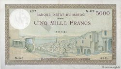 5000 Francs MAROC  1951 P.23c TB