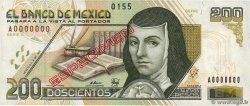 200 Nuevos Pesos Spécimen MEXICO  1992 P.103s fST+