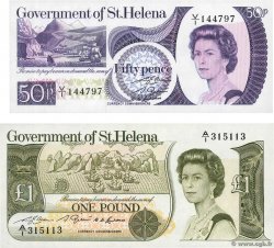 50 Pence et 1 Pound Lot SANTA HELENA  1979 P.05a et P.09a FDC