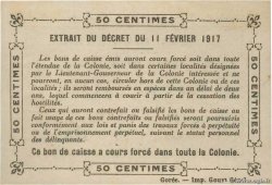 50 Centimes SENEGAL  1917 P.01c FDC