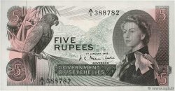 5 Rupees SEYCHELLES  1968 P.14 AU+