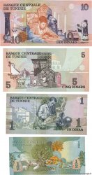1/2 au 10 Dinars Lot TUNISIE  1973 P.69 au P.72 pr.NEUF