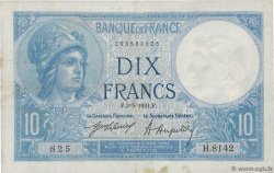 10 Francs MINERVE FRANCIA  1921 F.06.05 BB