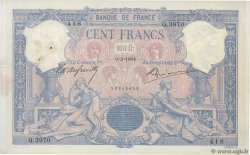 100 Francs BLEU ET ROSE FRANCE  1904 F.21.18 VF