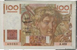 100 Francs JEUNE PAYSAN Publicitaire FRANCIA  1952 F.28.34 AU