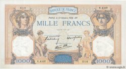 1000 Francs CÉRÈS ET MERCURE type modifié FRANCE  1938 F.38.29 AU