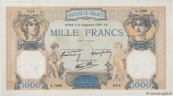 1000 Francs CÉRÈS ET MERCURE type modifié FRANCE  1939 F.38.36 UNC-
